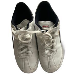 PUMA unisex-kids Ferrari Roma write Sneaker Navy bleu trim. Size 13k